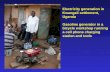 Electricity generation in Kwangali settlement,  Uganda Gasoline generator in a