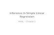 Inference in Simple Linear Regression
