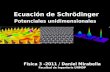Ecuación de Schrödinger Potenciales unidimensionales