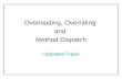 Overloading, Overriding  and  Method Dispatch Upasana Pujari