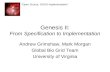 Genesis II: From Specification to Implementation