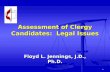 Assessment of Clergy Candidates:  Legal Issues