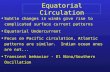 Equatorial Circulation