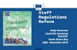 Staff Regulations Reform