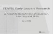 FE/WBL Early Leavers Research