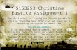 S153253 Christina Eustice Assignment 1
