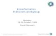 Ecoinformatics Indicators workgroup