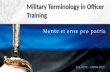 Military Terminology in  Officer Training