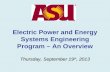 Electric Power and Energy Systems Engineering Program – An Overview