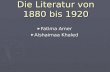 Die Literatur von 1880 bis 1920