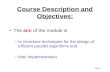 Course Description and Objectives: