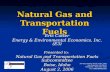 Natural Gas and Transportation Fuels