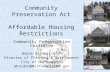 Community Preservation Act Affordable Housing Restrictions