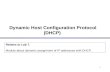 Dynamic Host Configuration Protocol (DHCP)