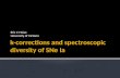 k-corrections and spectroscopic diversity  of SNe Ia