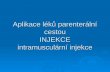 Aplikace léků parenterální cestou INJEKCE intramusculární injekce