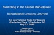 Marketing in the Global Marketplace  International Lessons Learned