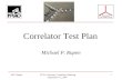 Correlator Test Plan