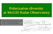 Polarization diversity  at McGill Radar Observatory