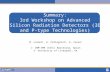 Summary:  3rd Workshop on Advanced Silicon Radiation Detectors (3D and P-type Technologies)