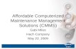 Affordable Computerized Maintenance Management Solutions (CMMS)