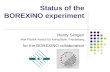 Status of the BOREXINO experiment