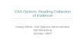 CAA Options: Reading Collection of Evidence