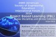 Project Based Learning (PBL)  - Across Disciplines and Across Cultures 14-Jun-2014