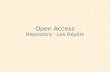 Open Access Repository  :  Les Dépôts
