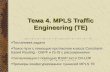 Тема 4 . MPLS Traffic Engineering (TE)