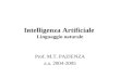 Intelligenza Artificiale  Linguaggio naturale