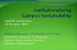 Institutionalizing   Campus Sustainability