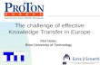 The challenge of effective Knowledge Transfer in Europe