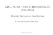 CISC 467/667 Intro to Bioinformatics (Fall 2005) Protein Structure Prediction