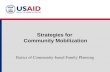 Strategies for  Community Mobilization