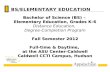 Bachelor of Science (BS) –  Elementary Education, Grades K-6 Distance Education,