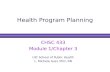 Health Program Planning