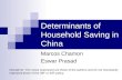 Determinants of Household Saving in China
