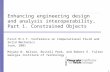 Enhancing engineering design and analysis interoperability,  Part 1. Constrained Objects