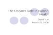 The Ocean’s Role in Human Health