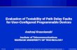Evaluation of Testability of Path Delay Faults for User-Configured Programmable Devices