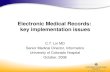 Electronic Medical Records:  key implementation issues