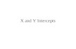 X and Y Intercepts