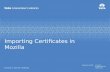 Importing Certificates in Mozilla