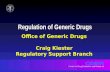 Regulation of Generic Drugs