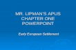MR. LIPMAN’S APUS CHAPTER ONE POWERPOINT