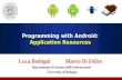 Programming with Android:  Application Resources
