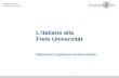 L‘italiano alla  Freie Universität