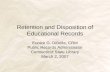 Retention and Disposition of Educational Records
