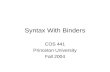 Syntax With Binders
